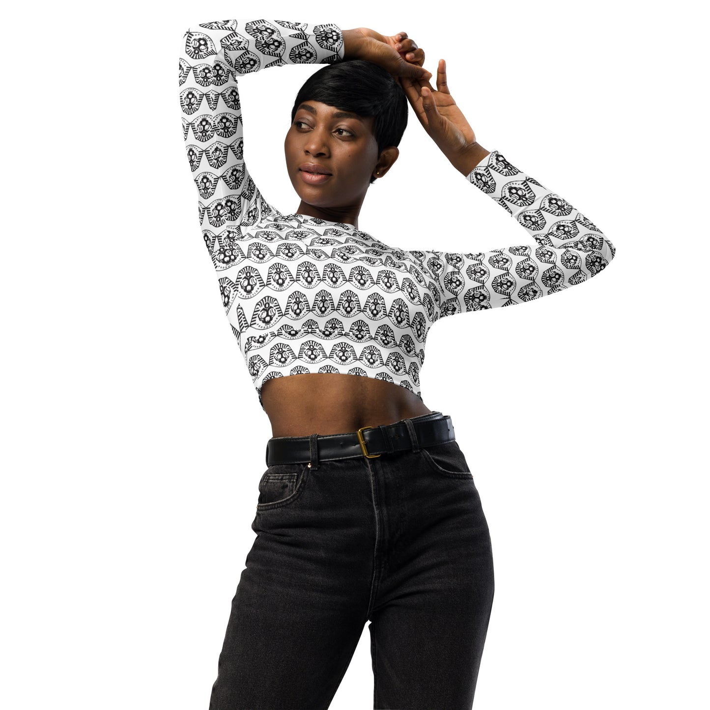 EMPIRE HOUSE PRODUCTION long-sleeve crop top